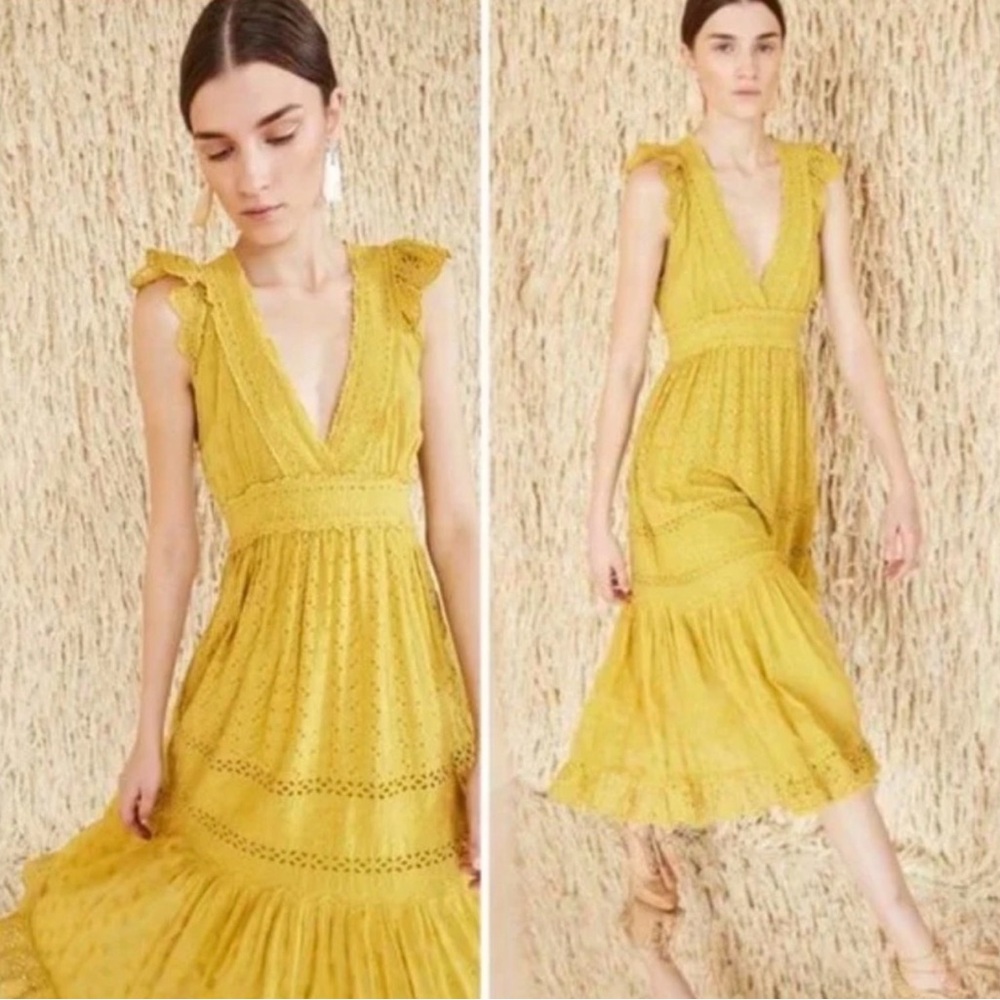 Ulla Johnson Marjorie Cotton Eyelet Midi Dress